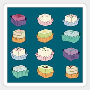 Holiday Petit Four cakes Sticker